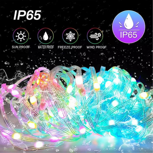 Led Curtain Light Remote App Control Smart Christmas Rgb Decoration Seasonal Decorations