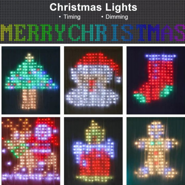 Led Curtain Light Remote App Control Smart Christmas Rgb Decoration Seasonal Decorations