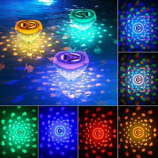 Led Floating Fish Mini Projector Bath Pool Light Pool & Spa Lights