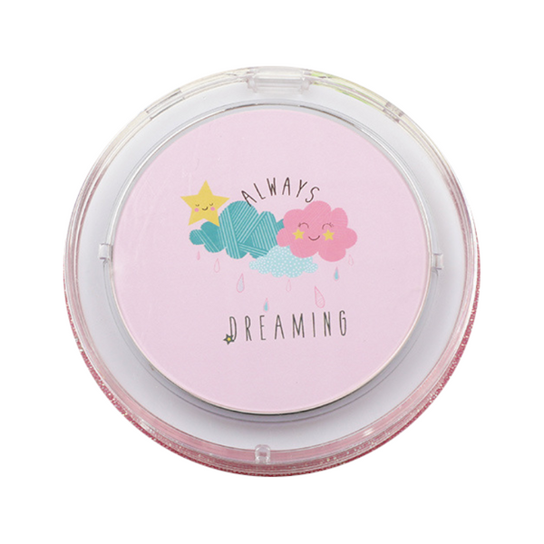 Led Mini Makeup Mirror Portable Rechargeable Folding Cartoon Theme Makeup Mirrors