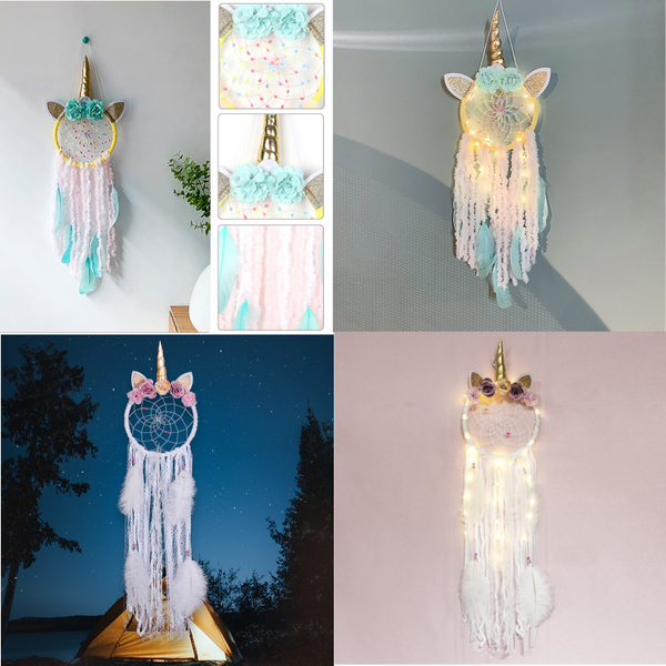 Led Dream Catcher Boho Room Decoration Dreamcatcher Wall Hangings