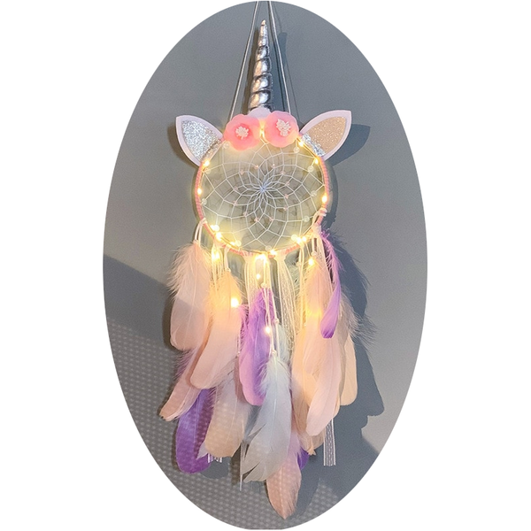 Led Unicorn Dream Catcher Boho Kawaii Room Decoration Dreamcatcher