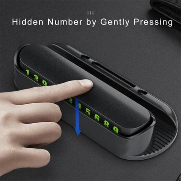 Temporary Parking Card Phone Stand Holder In Desk For Iphone 11 Samsung Xiaomi Black