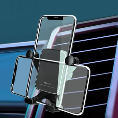 Car Holder Gravity Phone Stand Support Bracket Horizontal Vertical For Mobile Black
