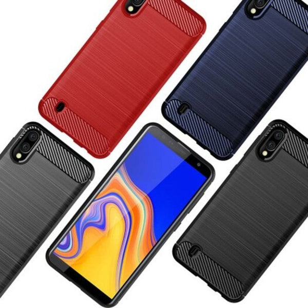 Carbon Fiber Tpu Phone Case For Samsung Galaxy A10 Blue Cases Covers & Skins