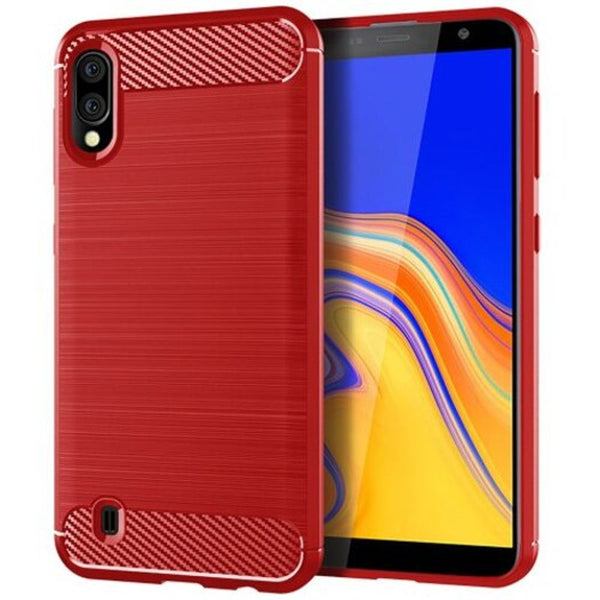 Carbon Fiber Tpu Phone Case For Samsung Galaxy A10 Blue Cases Covers & Skins