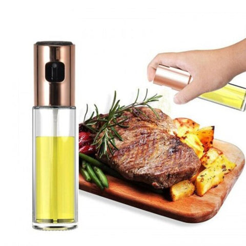 Kitchen Gadgetglass Oil Can Barbecue Spray Bottle Fuel Injection Accessories Rose Gold