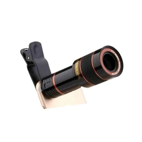 Universal 12X Zoom Focusing Phone Lens Black Other Mobile Accessories