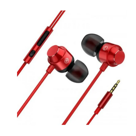 Universal Metal Magnetic In Ear With Remote Control Earphone Headphone Headset Red