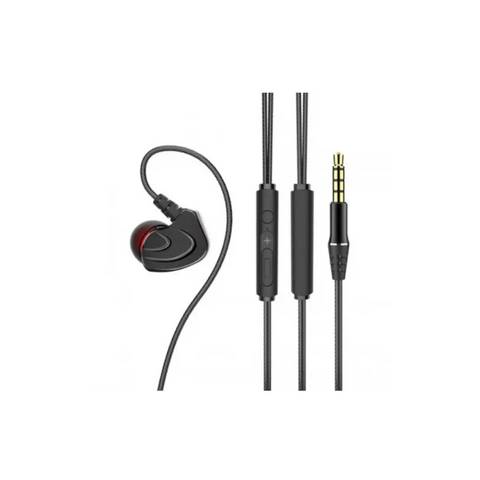 Leehuruniversal 3.5Mm In Ear Remote Control Earphone Headphone Headset For Mobile Phone Black Wired Earphones