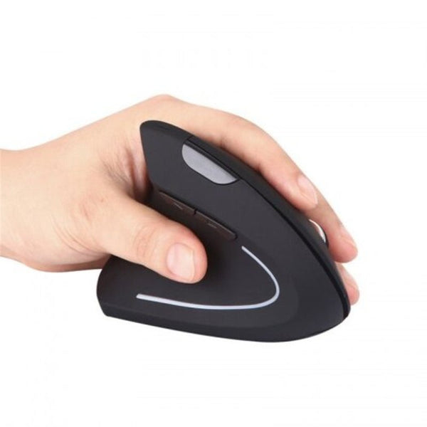 Left Handed Wireless 2.4G Usb Ergonomic Vertical Mouse Black Mice Trackballs & Touchpads