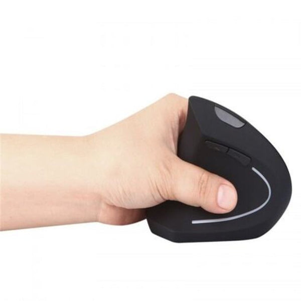 Left Handed Wireless 2.4G Usb Ergonomic Vertical Mouse Black