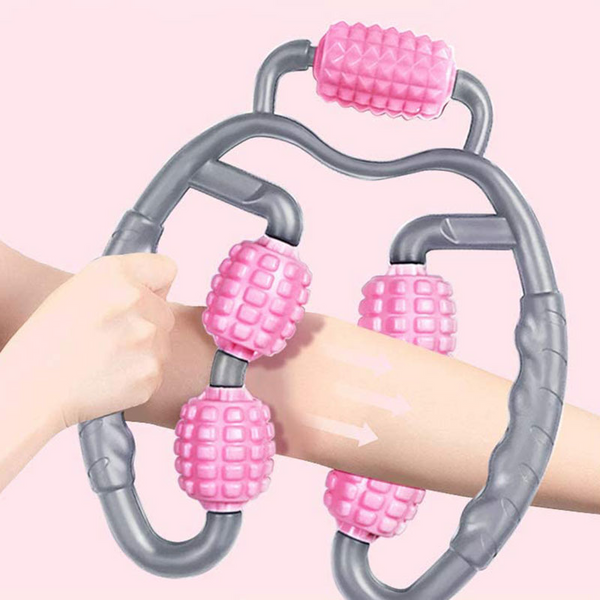 Massage Roller For Muscle Fitness Relieve Pain Neck Arm Leg With Handle Massagers