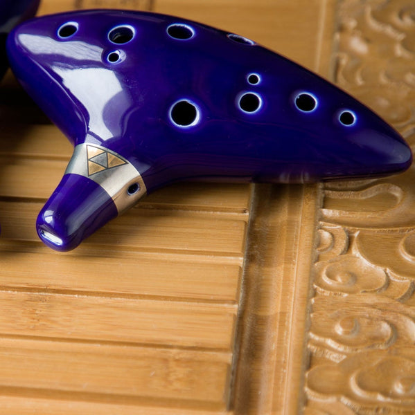Legend Of Zelda Ocarina 12 Hole Alto C With Getting Started Guide Display Stand And Protective Bag