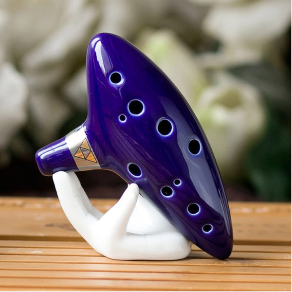 Legend Of Zelda Ocarina 12 Hole Alto C With Getting Started Guide Display Stand And Protective Bag