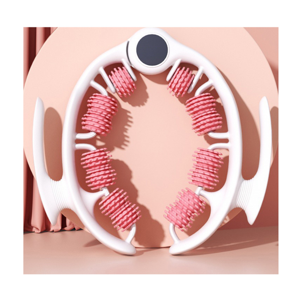 Pink Ergonomic U Shape Leg Roller 360 Degree Massager For Muscle Relief Fitness Yoga Massagers