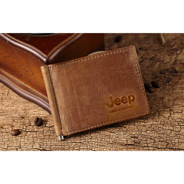 Genuine Leather Men Money Clip Card Wallet Slim Bifold Cash Clamp Thin Purse Wallets