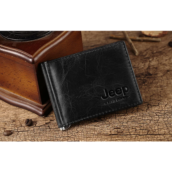 Genuine Leather Men Money Clip Card Wallet Slim Bifold Cash Clamp Thin Purse Wallets