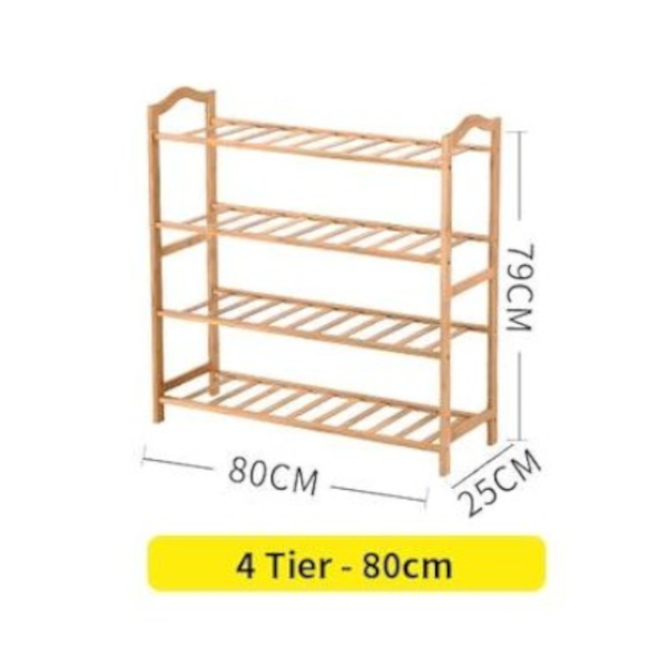 Levede Bamboo Shoe Rack Storage Wooden Shoe Racks