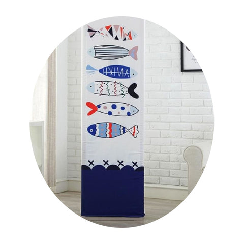 180X55x35cm Fish Bone Fabric Dust Cover For Vertical Cabinet Air Conditioners Portable Air Conditioners