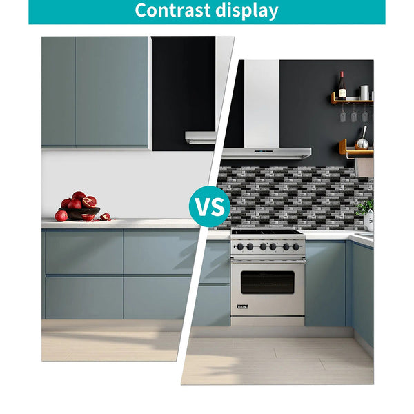 Black Charcoal Wallpaper Stickers Waterproof Self Adhesive Removable Tile Decor Wall Stickers