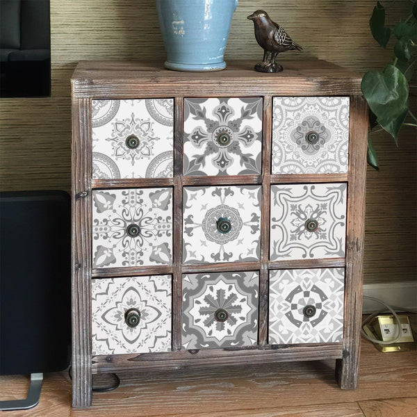 Wallpaper Mix Colour 10 Centimetre X 24 Pieces Modern Retro Style Pvc Tile Stickers Waterproof Self Adhesive Decor Wall Stickers