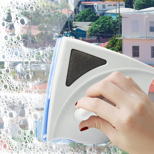 Magnetic Double Side Glass Wiper Blue Squeegees & Window Cleaning