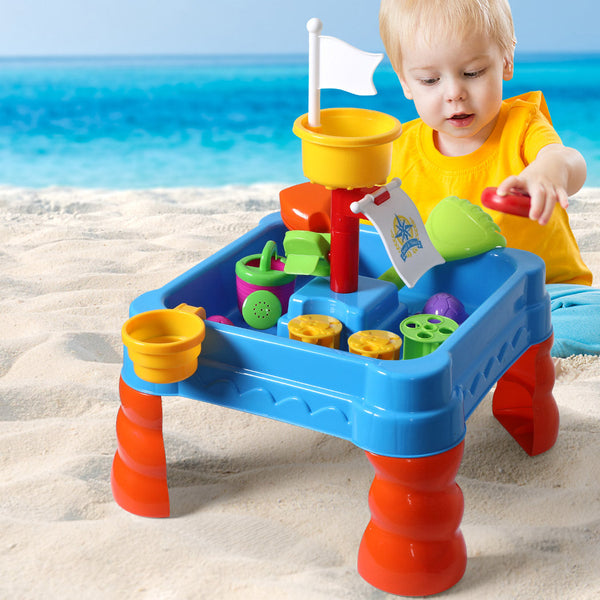 21Pc Kids Sand Water Activity Play Table Kids Play Table & Chair Sets