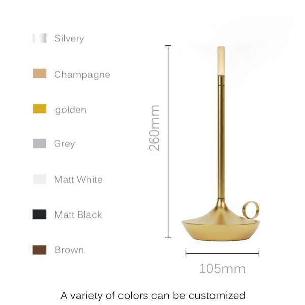 Hotel Lightning Lamp Gold Led Bar Table Usb Rechargeable For Home And Office Lamps