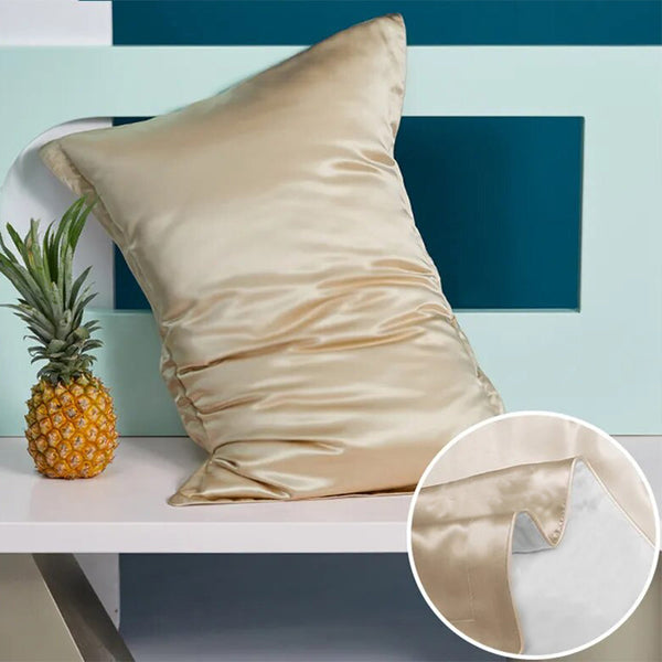 Pillowcase 51X66cm Gold Pure Real Silk For Comfortable Home Pillow Cases