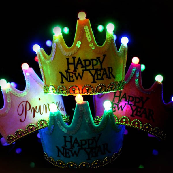 Light Star Birthday Party Prince Princess Crown Cap Blue