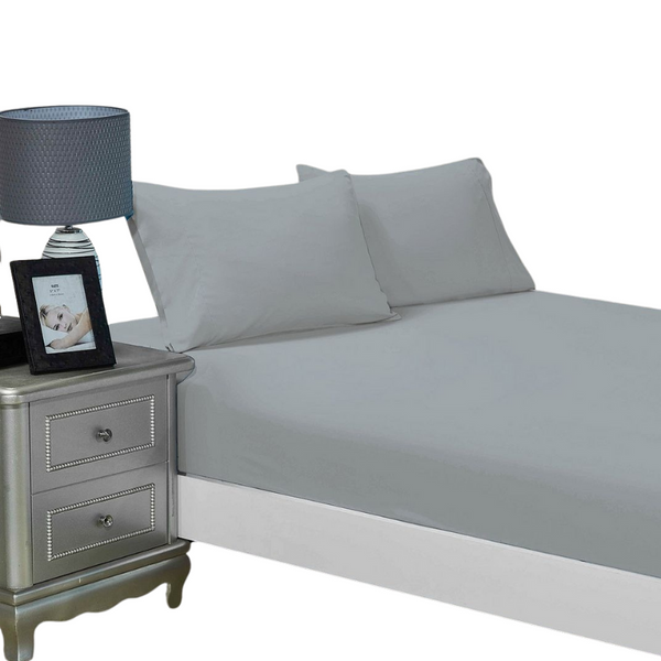 Fabric Fantastic 1000Tc Ultra Soft Fitted Sheet & Pillowcase Set Single Size Bed Sheets