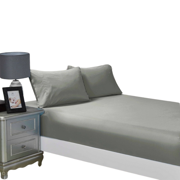 Fabric Fantastic 1000Tc Ultra Soft Fitted Sheet & Pillowcase Set Single Size Bed Sheets