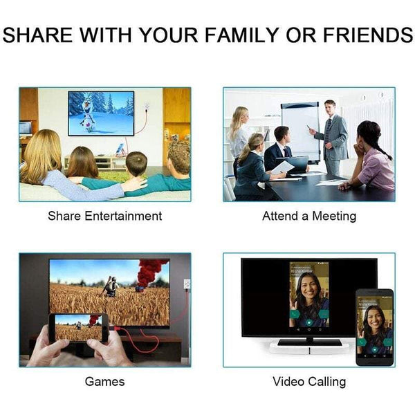 Lightning To Hdmi Cable Is Compatible With Iphone X / 8 7 6 Plus Ipad Ipod Itouch 1080P High Speed Video Av Connector Conversion Hdtv Adapter Plug Pla