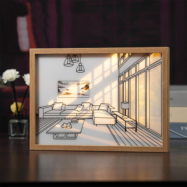 Light Up Picture Frame Led Lights Nightlight Room Decoration Luminous Painting For Bedroom