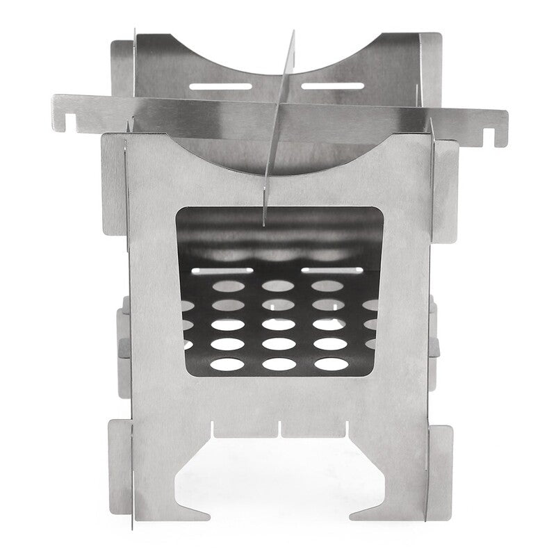 Lightweight Titanium Folding Wood Stove Sliver Camping Stoves