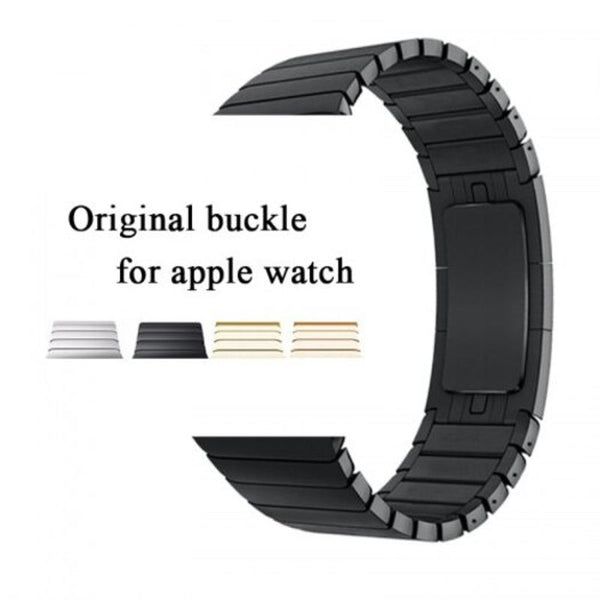 Veile Studios Link Bracelet Strap For Applewatch Band Stainless Steel Metal Watchband Black 44Mm Wristwatch Bands