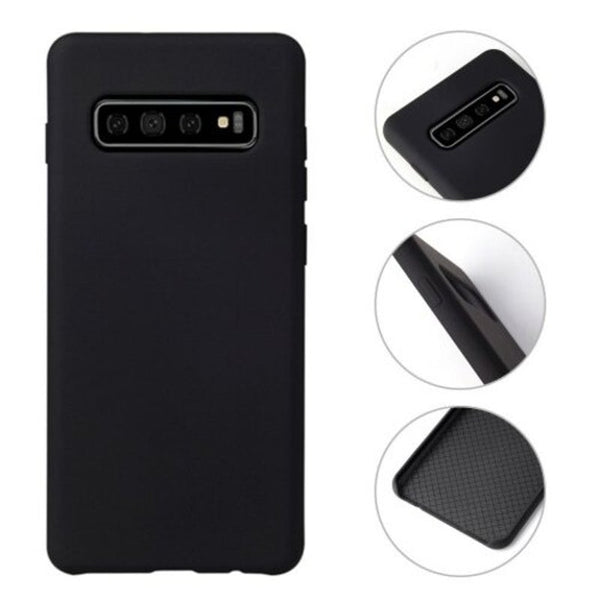 Liquid Silicone Phone Case For Samsung Galaxy S10 Plus Black Cases Covers & Skins