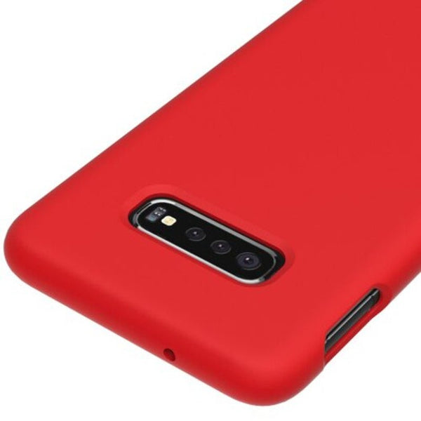Liquid Silicone Protective Phone Case For Samsung Galaxy S10 Red
