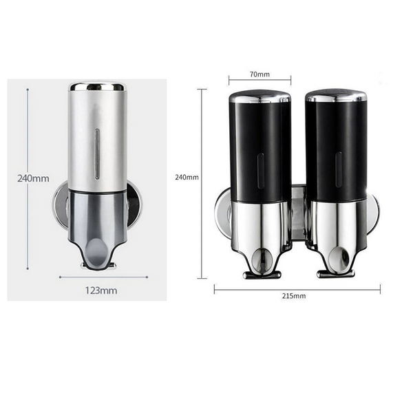 Wall Mounted Stainless Steel Bathroom Shower Soap Dispenser Pump Soap Dishes & Dispensers