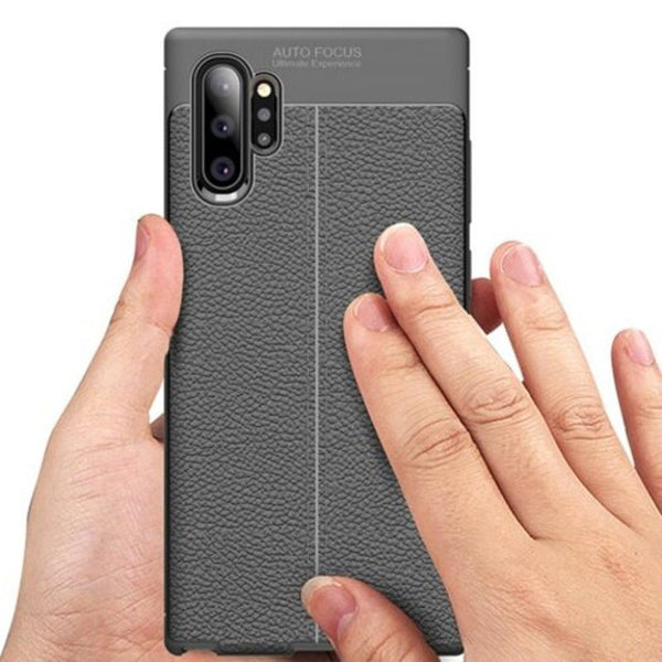 Grain Shockproof Phone Case For Samsung Galaxy Note 10 / Plus Black