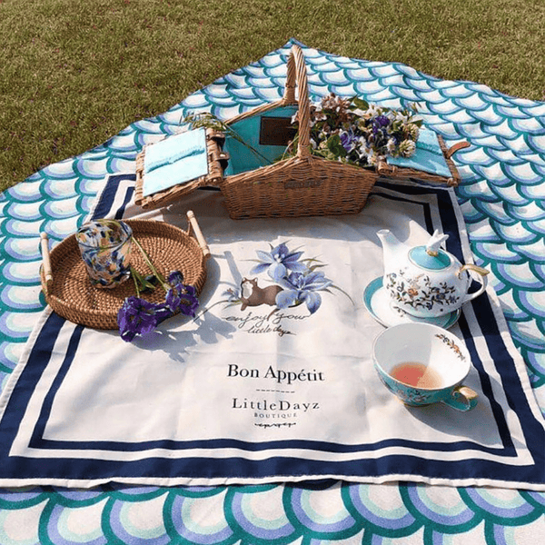 Little Dayz Boutique Emerald Cotton Picnic Mat 195*145 Picnic Accessories