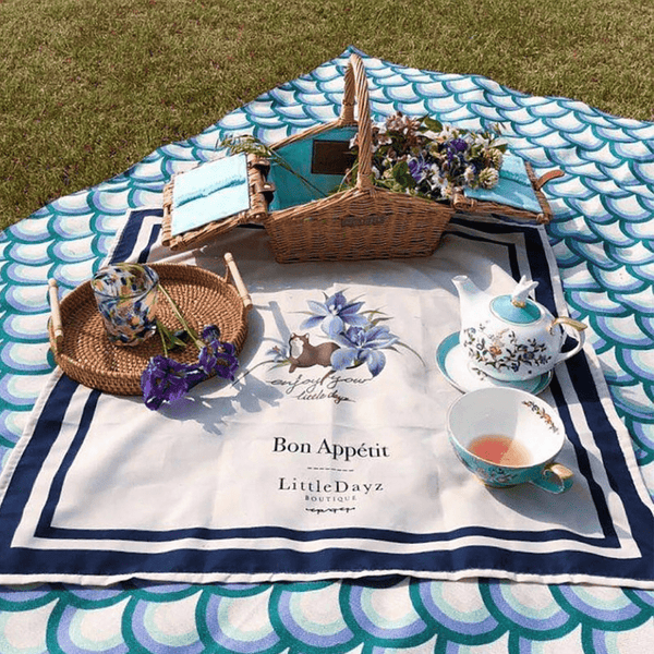 Little Dayz Boutique Emerald Cotton Picnic Mat 195*145 Picnic Accessories