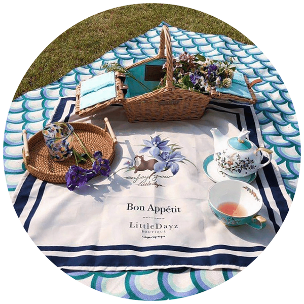 Little Dayz Boutique Emerald Cotton Picnic Mat 195*145 Picnic Accessories