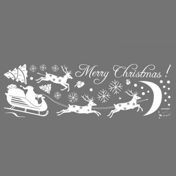 Little Deer Santa Shop Christmas Sticker For Decoration White Seasonal Decorations