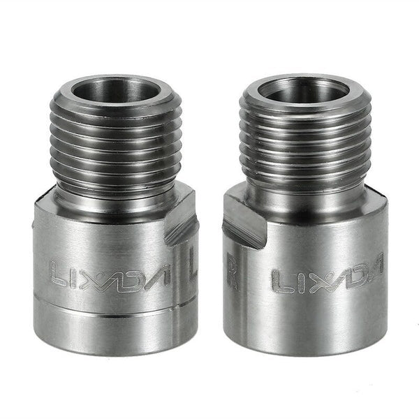 Lixada Left Right Bike Pedal Extenders 9 / 16 Inch Adapters Spacers Titanium Pedals