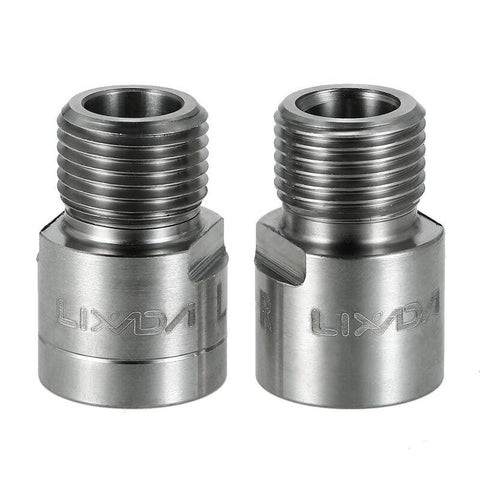 Lixada Left Right Bike Pedal Extenders 9 / 16 Inch Adapters Spacers Titanium Pedals