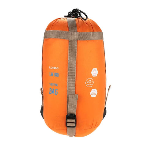 190*75Cm Lixada Outdoor Envelope Sleeping Bag Ultralight Camping Orange Sleeping Bags