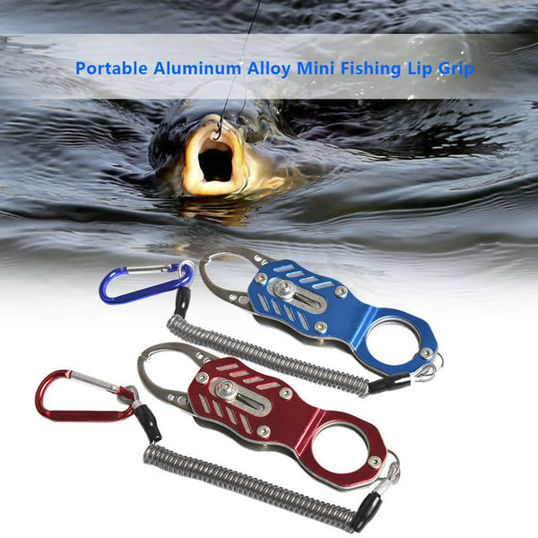 Lixada Portable Aluminum Alloy Mini Fishing Lip Grip Gripper Grips Accessories Tools Tackle Red