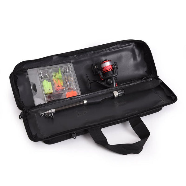 Portable Fishing Bag Case Rod And Reel Travel Carrier Pole Gear Tackle